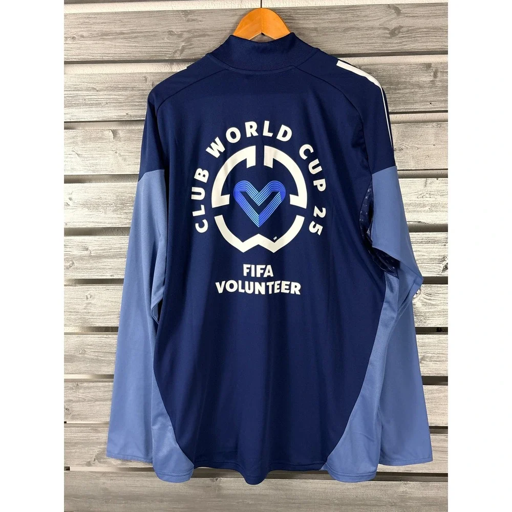 Adidas FIFA Club World Cup 2025 Volunteer Quarter Zip Shirt Jacket Mens 2XL NWOT